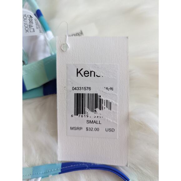 Kensie Sequin Cactus Triangle Bikini New Small - Picture 6 of 6